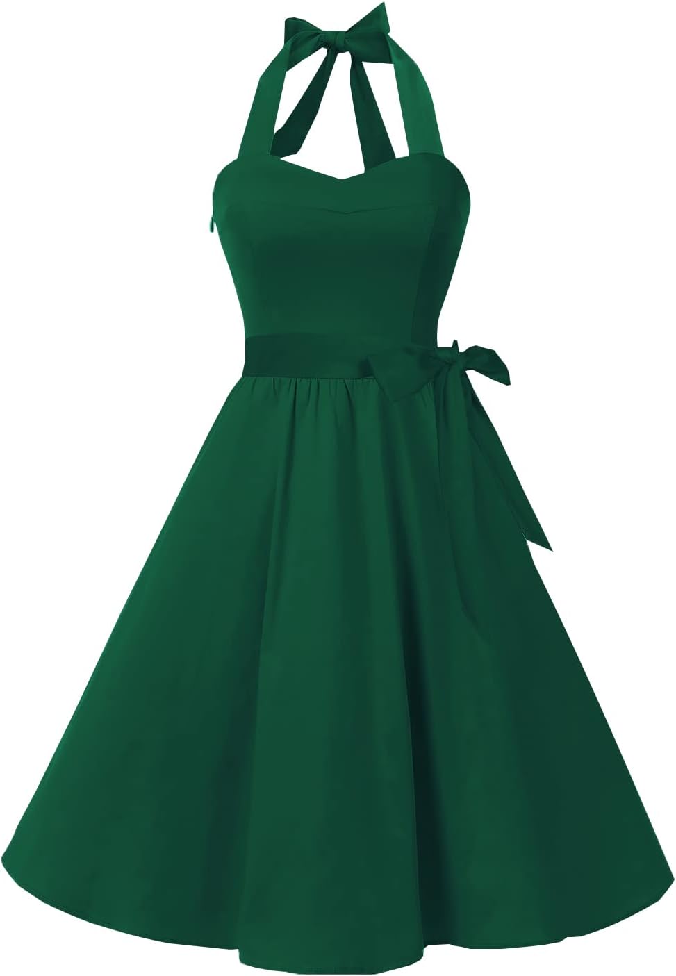 Topdress Women'sVintage Polka Audrey Dress 1950s Halter Retro Cocktail Dress