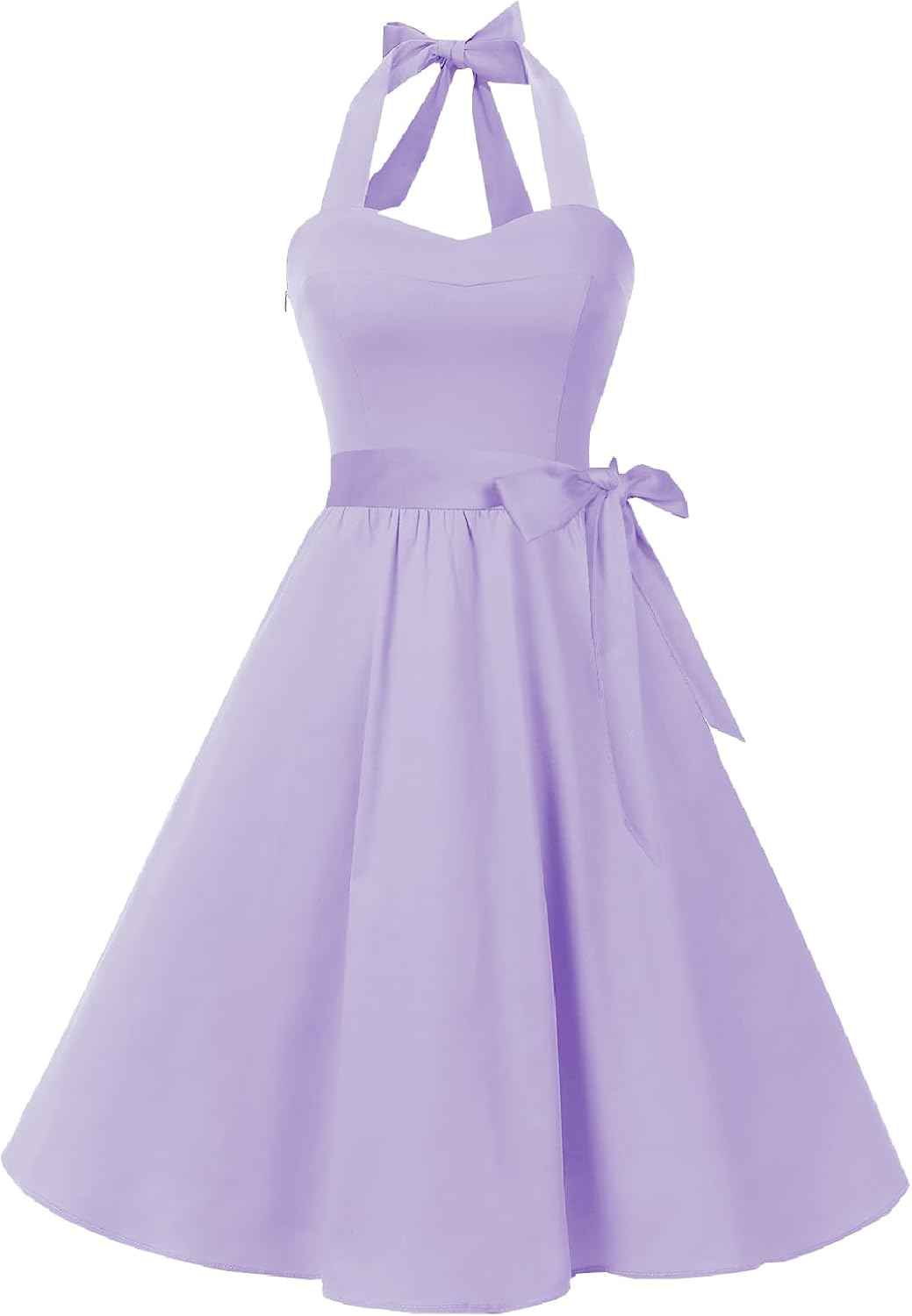 Topdress Women'sVintage Polka Audrey Dress 1950s Halter Retro Cocktail Dress