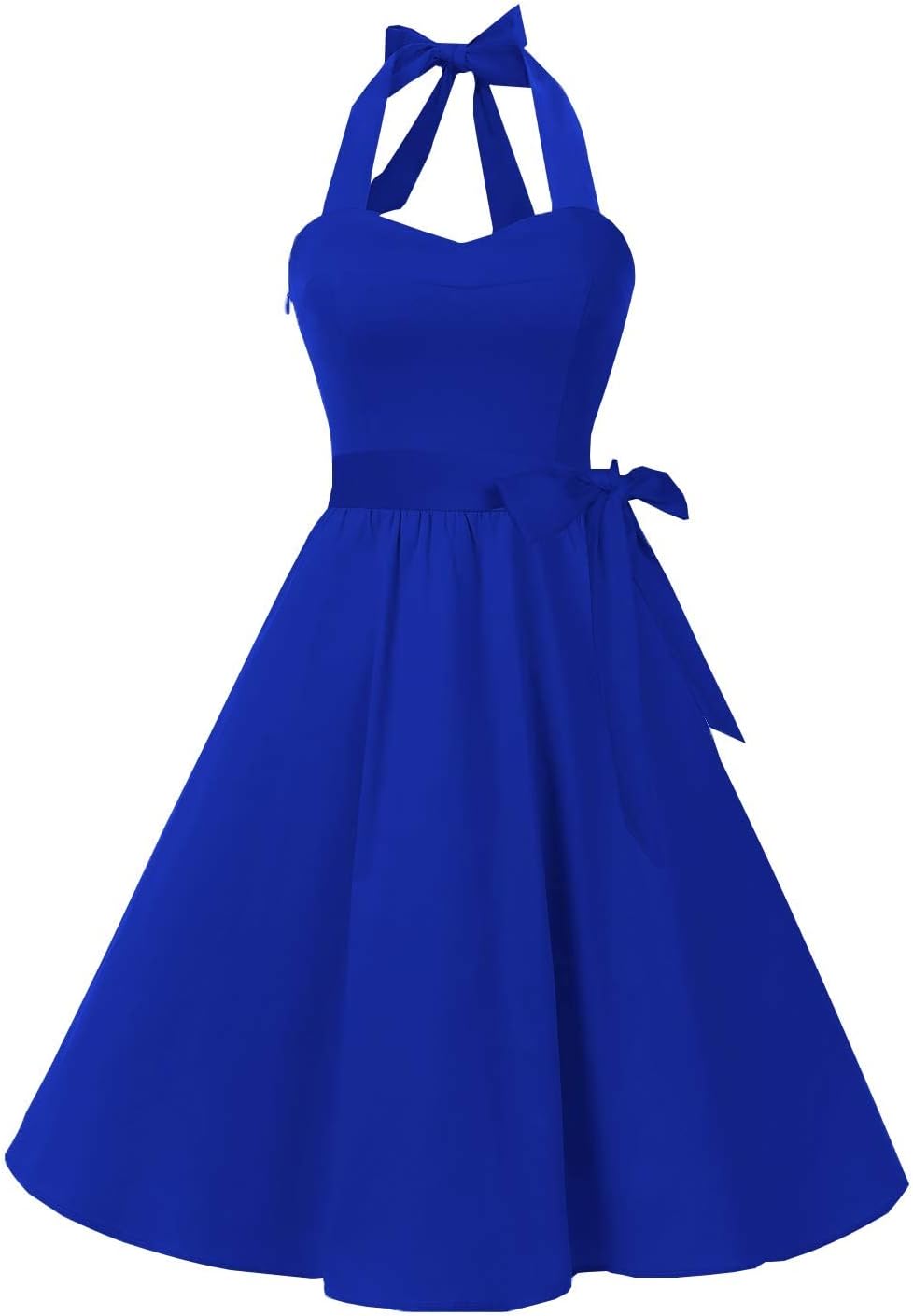 Topdress Women'sVintage Polka Audrey Dress 1950s Halter Retro Cocktail Dress