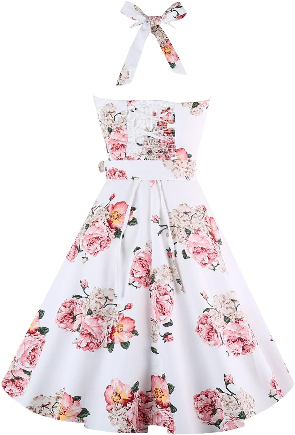 Topdress Women'sVintage Polka Audrey Dress 1950s Halter Retro Cocktail Dress