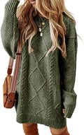 Kinghua Sweater Dress for Women Fall Winter Cable Knit Cute Short Dresses