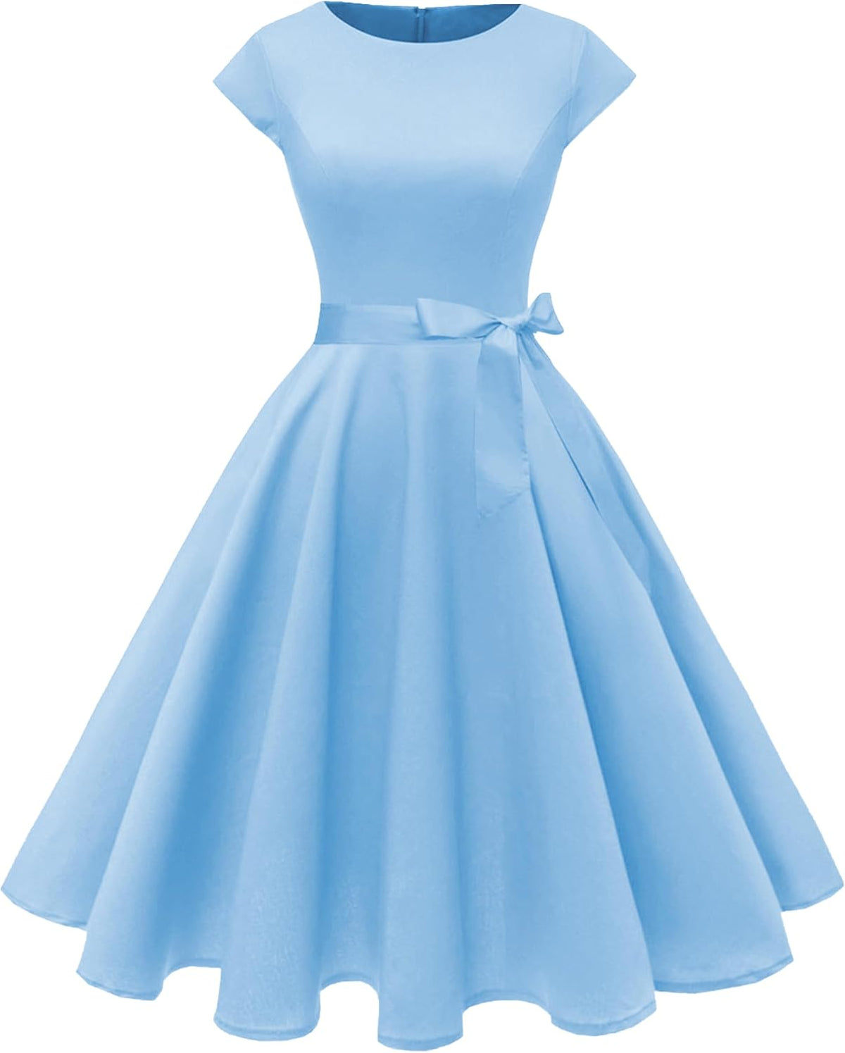 PUKAVT Women's Vintage 1950s Dress Cocktail Party Dress | Cap Sleeve Dress, Wedding Guest Dress, Homecoming Dress, Daily Work Dress, Halloween dress, Tea Party Dress, Date Night Dress