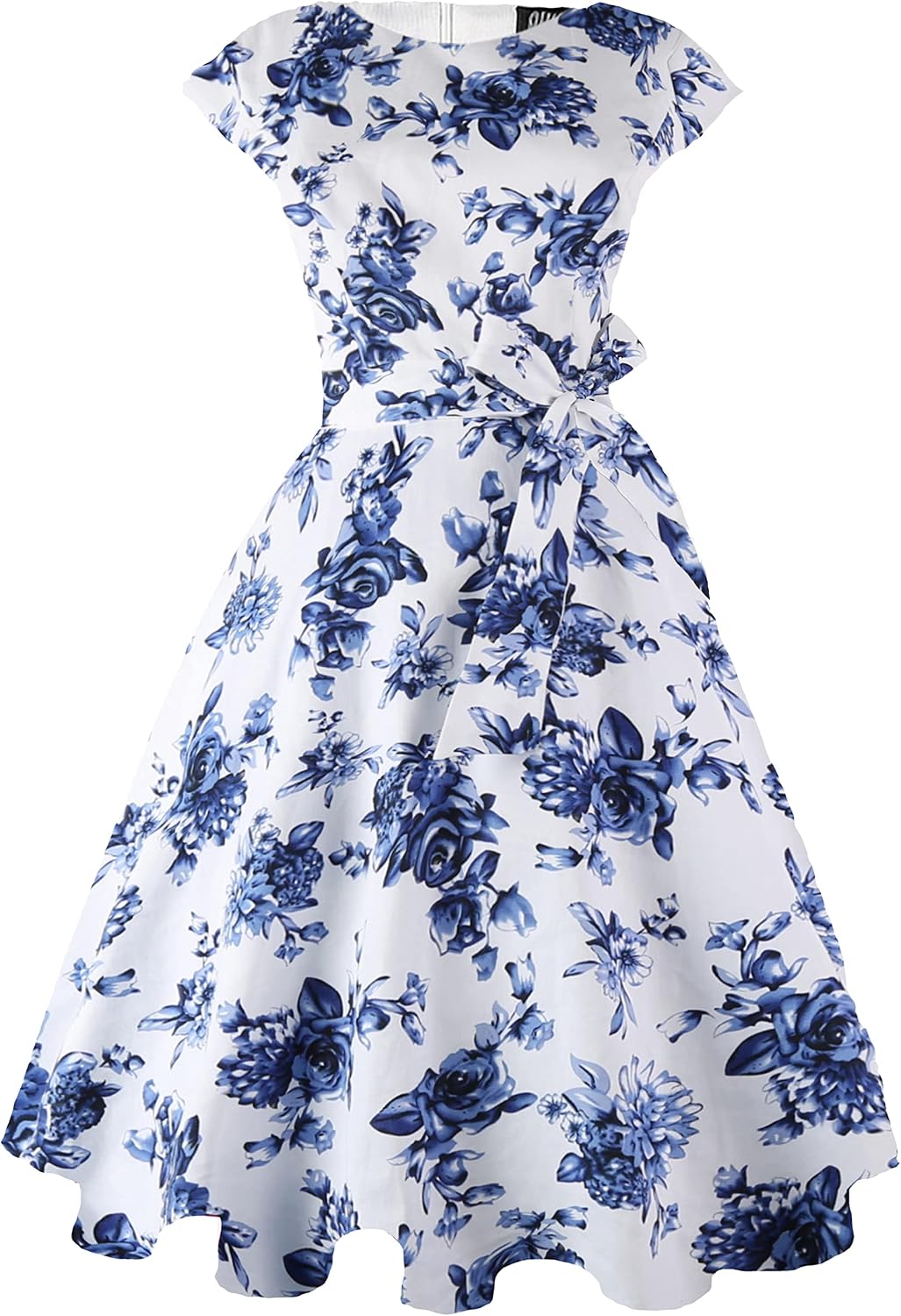 PUKAVT Women's Vintage 1950s Dress Cocktail Party Dress | Cap Sleeve Dress, Wedding Guest Dress, Homecoming Dress, Daily Work Dress, Halloween dress, Tea Party Dress, Date Night Dress